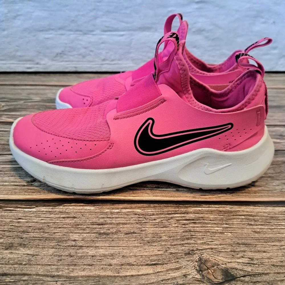 Nike Flex Runner 3 Kids Pink Black Slip On Running Shoes FN1294-602 Size 4Y